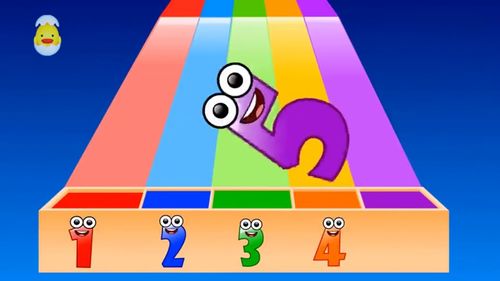 大眼卡通数字滑水滑梯 童谣儿歌中的数字与颜色启蒙之旅